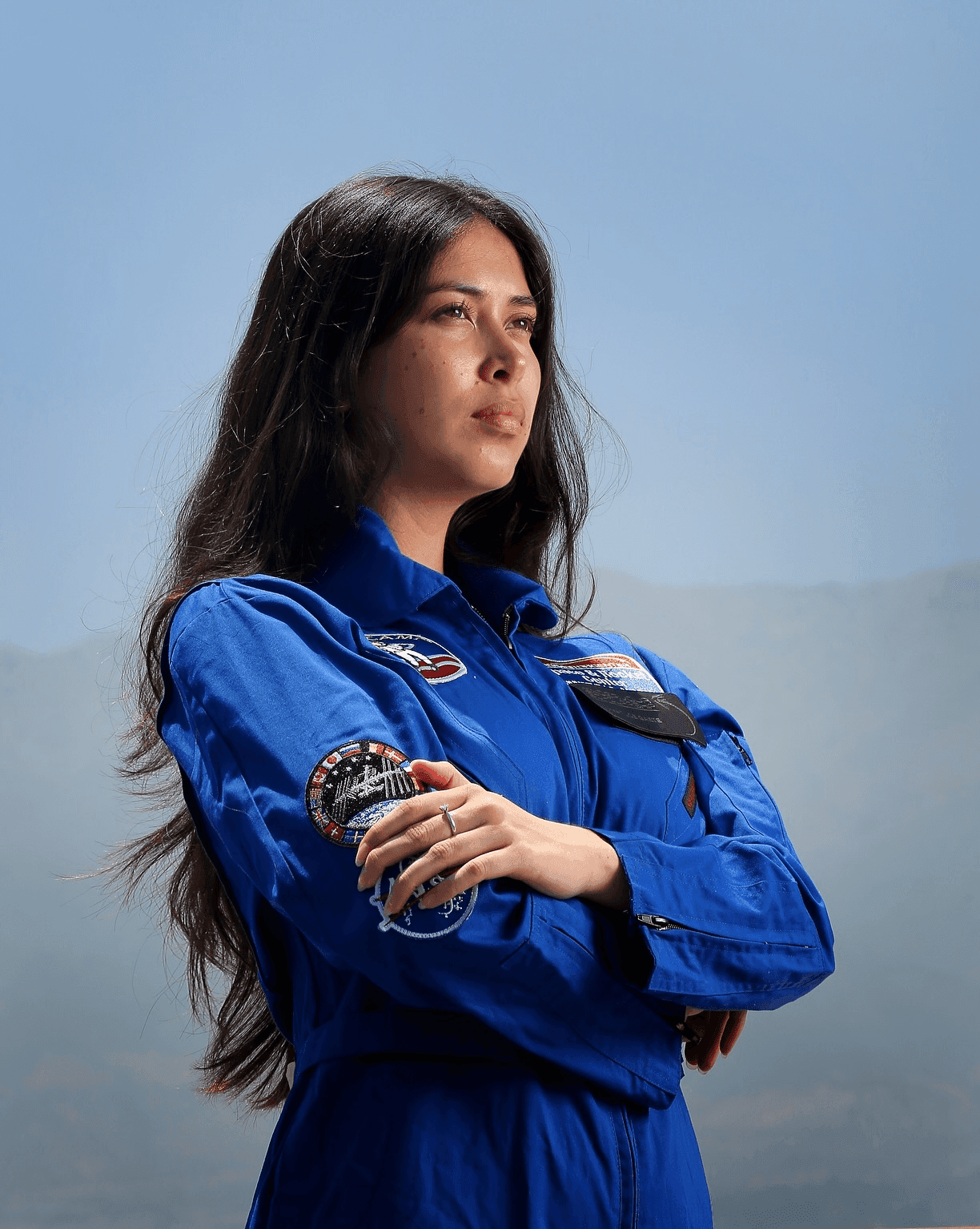 Retrato ilustrativo en traje de vuelo — placeholder